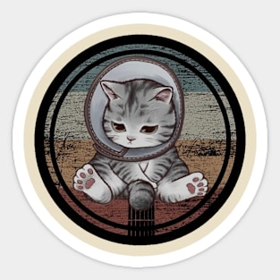 The cat muses Sticker